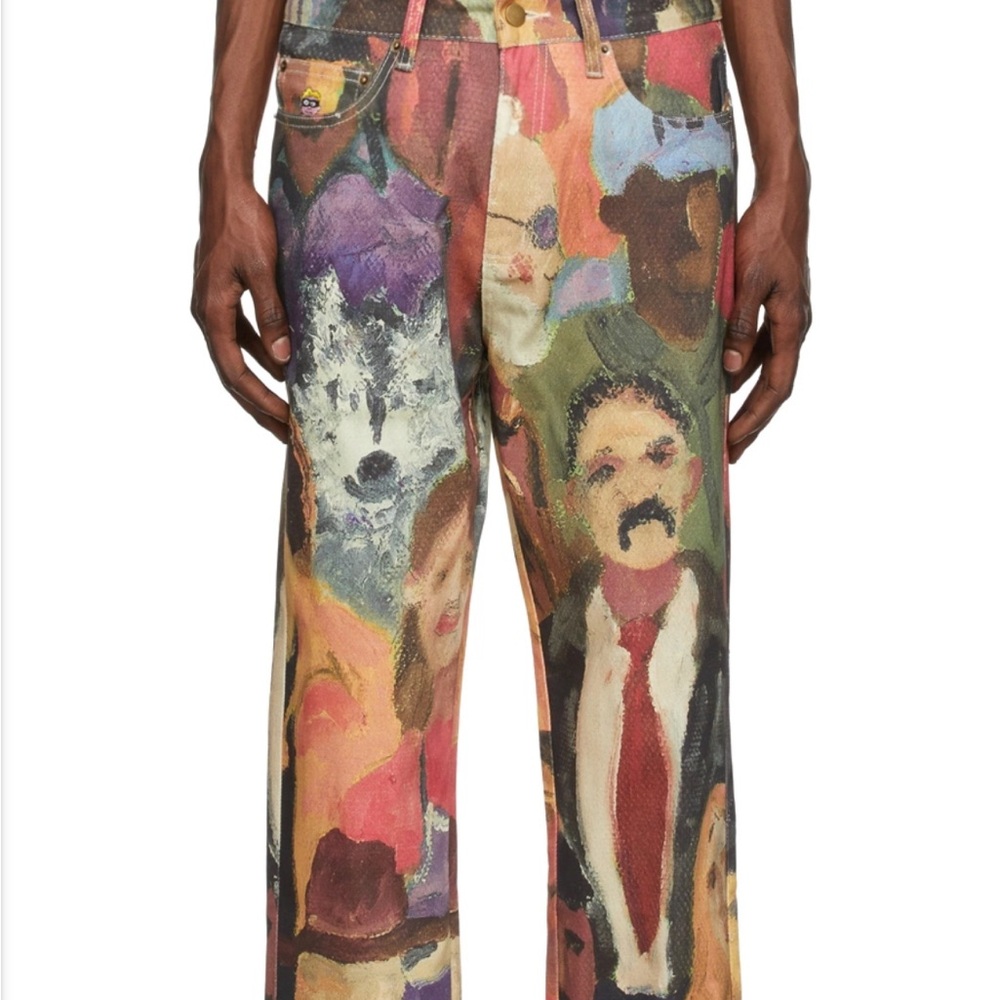 Kidsuper Studios Artistic Print Men's Straight Jeans